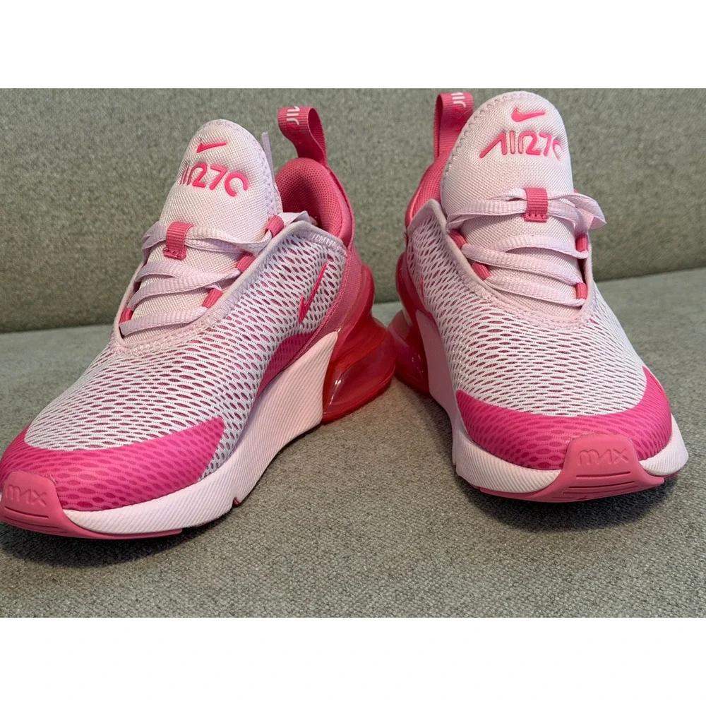 Nike Air Max 270 Kids Pink Foam Hyper Pink Sneakers IQ9200-663 Size 1Y